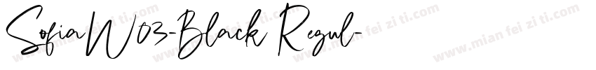 SofiaW03-Black Regul字体转换